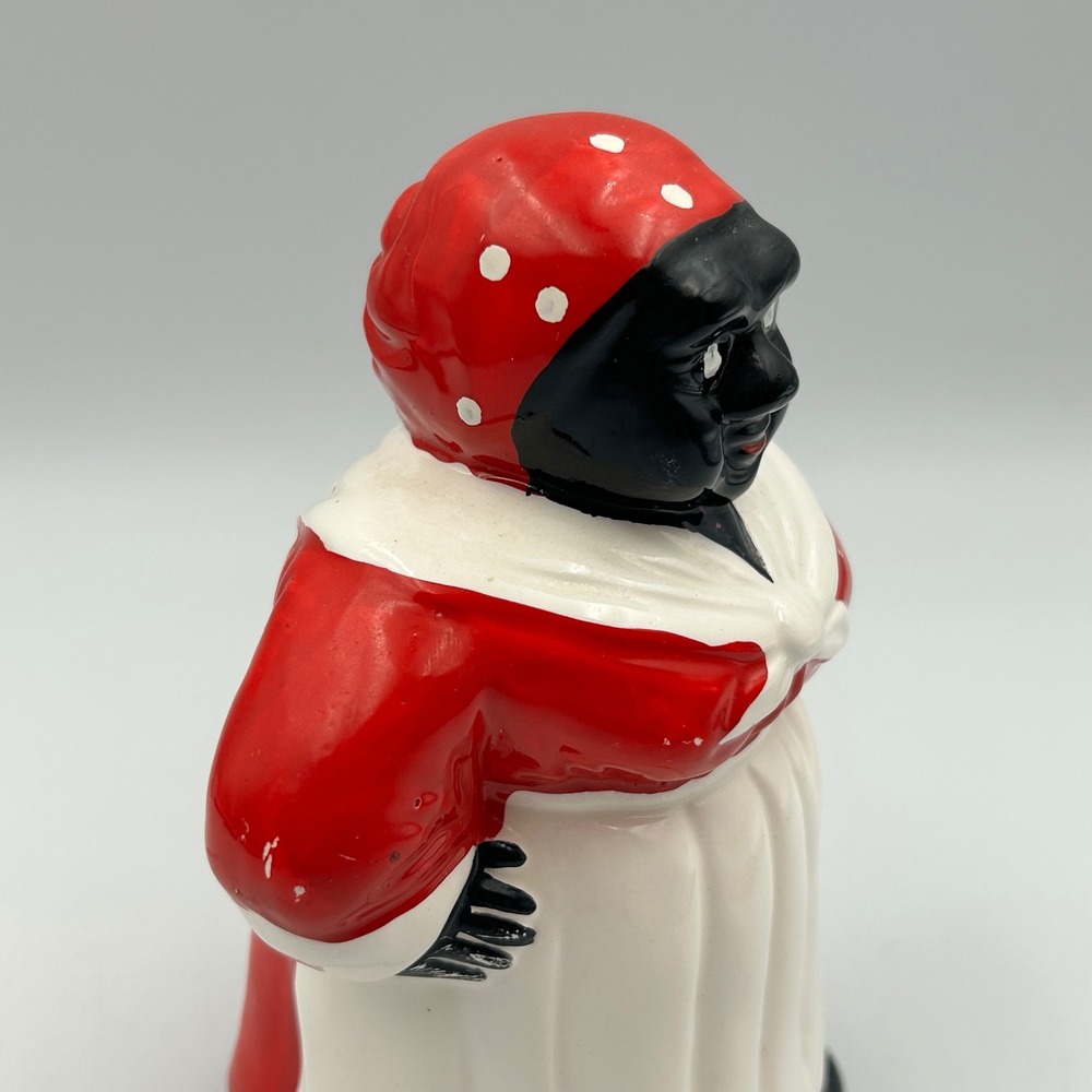 Black Americana Mammy Coin Bank Ceramic Red White Made In Taiwan 6.5" Vintage - Picture 12 of 14